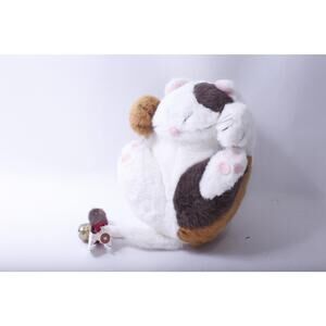 Kamar, Rare, Prototype, Sample, OOAK, handmade, White-Brown Fat Plush Cat,
